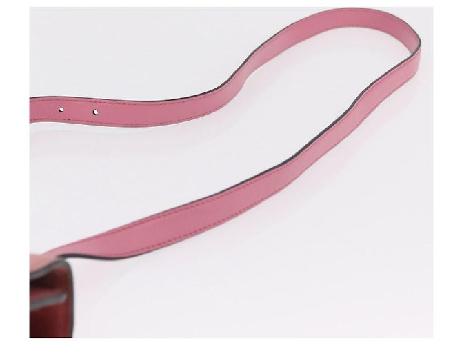 Bolsa de Ombro Miu Miu em Couro Rosa Dourado Auth 206867A - vista 14