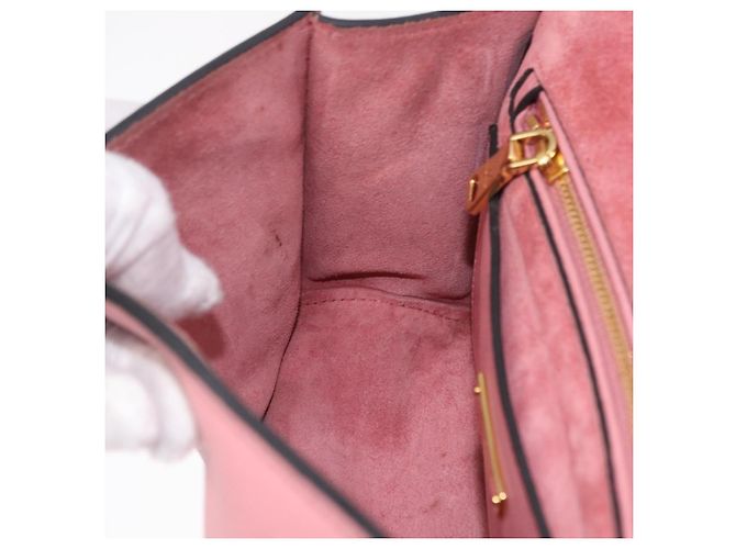 Bolsa de Ombro Miu Miu em Couro Rosa Dourado Auth 206867A - vista 24