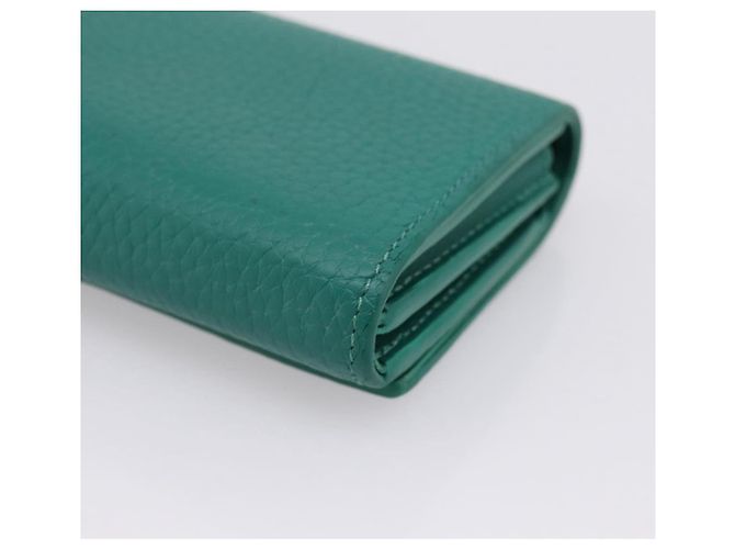 LOUIS VUITTON Portefeuille Capsine Wallet Leather Green M12407 LV Auth 206669V Verde - vista 15
