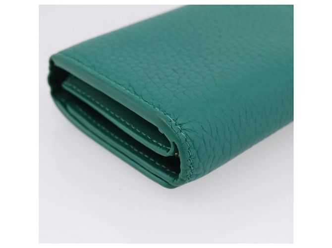 LOUIS VUITTON Portefeuille Capsine Wallet Leather Green M12407 LV Auth 206669V Verde - vista 16