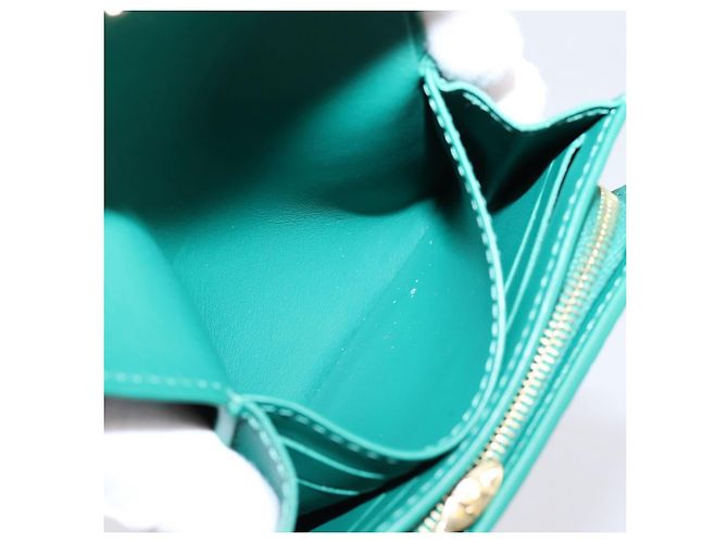 LOUIS VUITTON Portefeuille Capsine Wallet Leather Green M12407 LV Auth 206669V Verde - vista 19