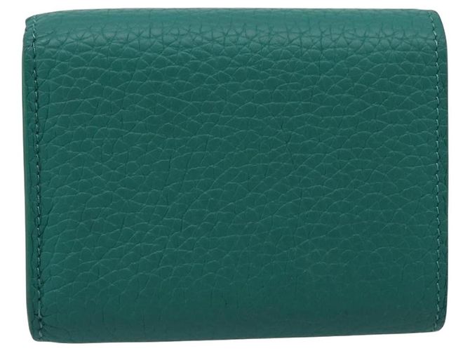 LOUIS VUITTON Portefeuille Capsine Wallet Leather Green M12407 LV Auth 206669V Verde - vista 2