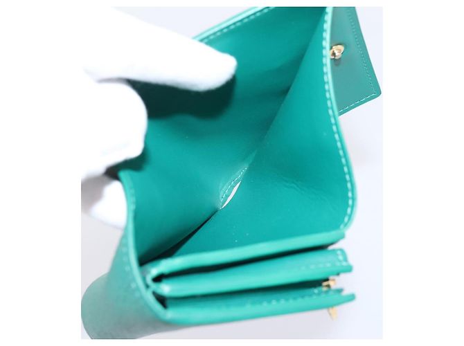 LOUIS VUITTON Portefeuille Capsine Wallet Leather Green M12407 LV Auth 206669V Verde - vista 21