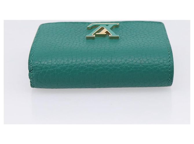 LOUIS VUITTON Portefeuille Capsine Wallet Leather Green M12407 LV Auth 206669V Verde - vista 5