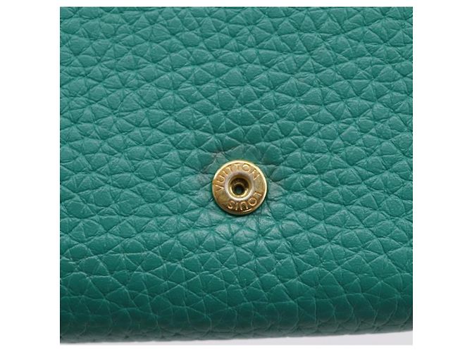 LOUIS VUITTON Portefeuille Capsine Wallet Leather Green M12407 LV Auth 206669V Verde - vista 8