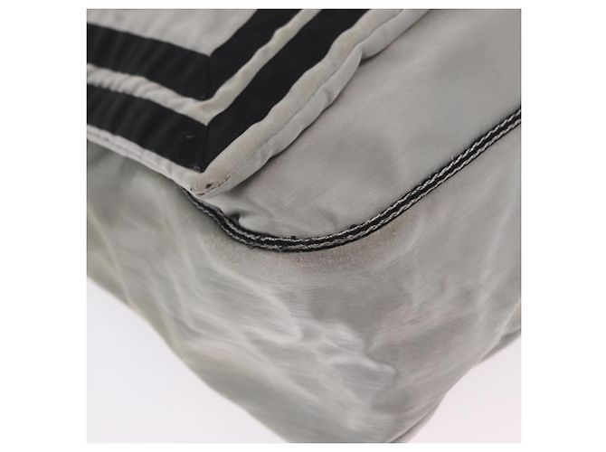 CHANEL Chanel Sports Messenger Bag Nylon Silver CC Auth bs37405 Argento - vista 19