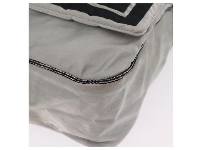 CHANEL Chanel Sports Messenger Bag Nylon Silver CC Auth bs37405 Argento - vista 20
