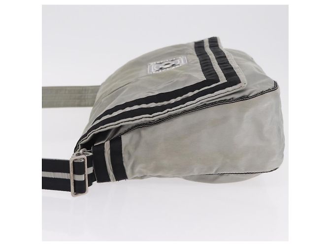 CHANEL Chanel Sports Messenger Bag Nylon Silver CC Auth bs37405 Argento - vista 5