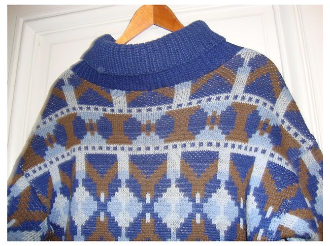 inconnue Jersey de lana de cuello alto con estampado geométrico Multicolor - vista 2