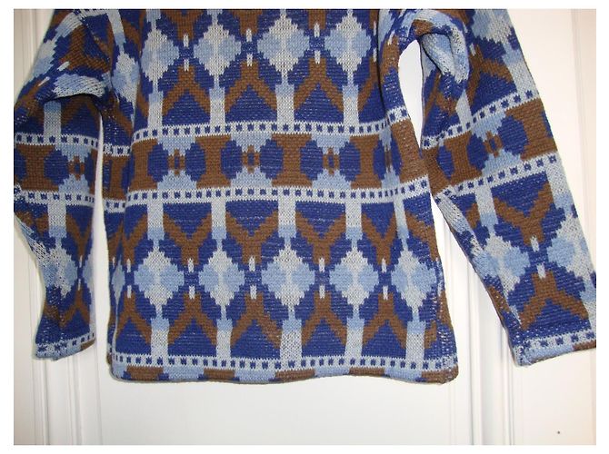 inconnue Jersey de lana de cuello alto con estampado geométrico Multicolor - vista 3