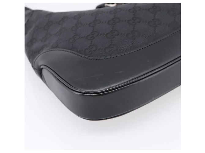 Borsa a tracolla GUCCI GG Canvas Jackie Nero Argento 001 3306 Auth LN094V - vista 14