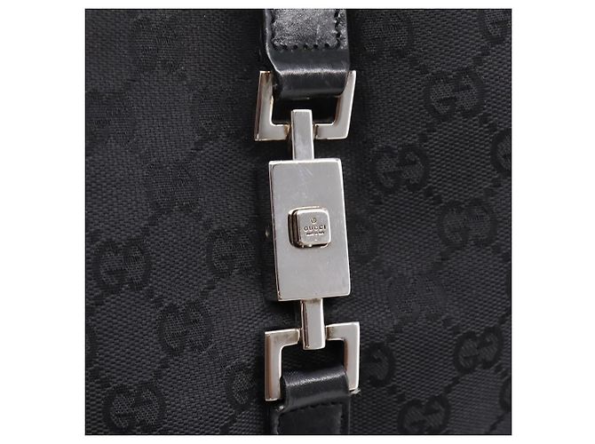 Borsa a tracolla GUCCI GG Canvas Jackie Nero Argento 001 3306 Auth LN094V - vista 17