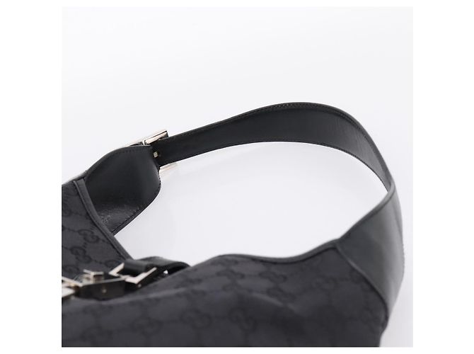 Borsa a tracolla GUCCI GG Canvas Jackie Nero Argento 001 3306 Auth LN094V - vista 8
