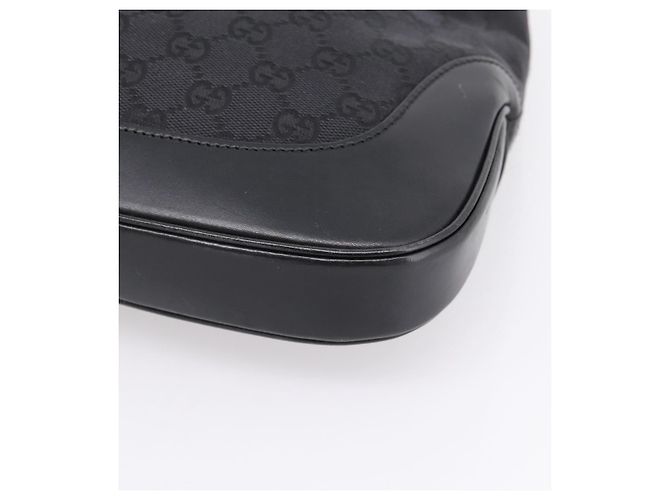 Borsa a tracolla GUCCI GG Canvas Jackie Nero Argento 001 3306 Auth LN094V - vista 9