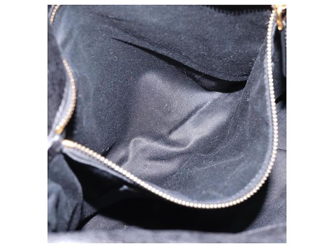 Borsa a Mano Miu Miu Vitellolux 2way Black Gold Auth 207617SAM Nero D'oro - vista 27