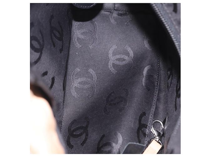 CHANEL Cambon Line Matelasse Tote Bag aus Leder Beige Silber CC Auth 206839V - Ansicht 11