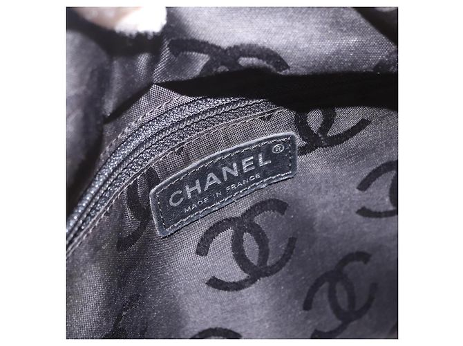 CHANEL Cambon Line Matelasse Tote Bag aus Leder Beige Silber CC Auth 206839V - Ansicht 18