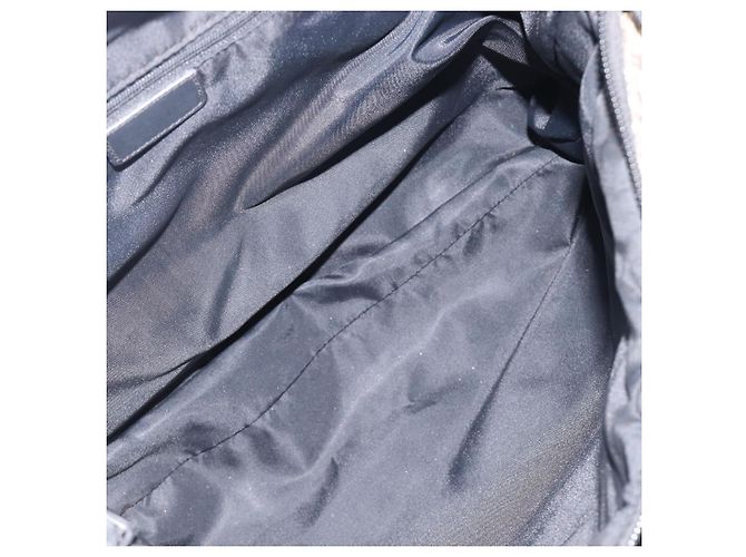 Sac à épaule Christian Dior Trotter Canvas Noir Argent Auth 207429 Argenté - vue 11