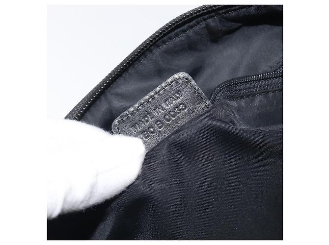 Sac à épaule Christian Dior Trotter Canvas Noir Argent Auth 207429 Argenté - vue 12
