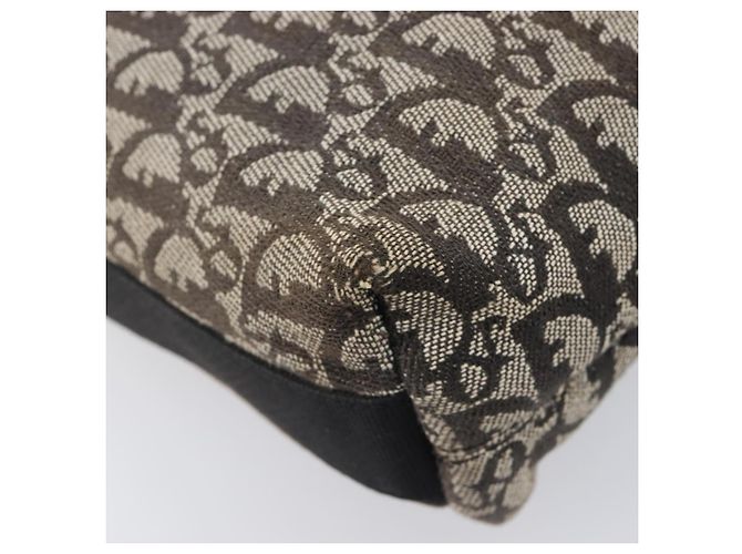 Sac à épaule Christian Dior Trotter Canvas Noir Argent Auth 207429 Argenté - vue 19