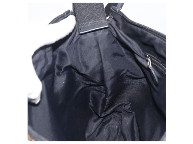 Sac à épaule Christian Dior Trotter Canvas Noir Argent Auth 207429 Argenté - vue 23