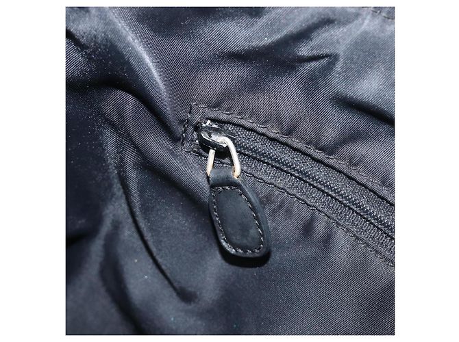 Sac à épaule Christian Dior Trotter Canvas Noir Argent Auth 207429 Argenté - vue 24