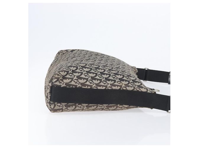 Sac à épaule Christian Dior Trotter Canvas Noir Argent Auth 207429 Argenté - vue 3