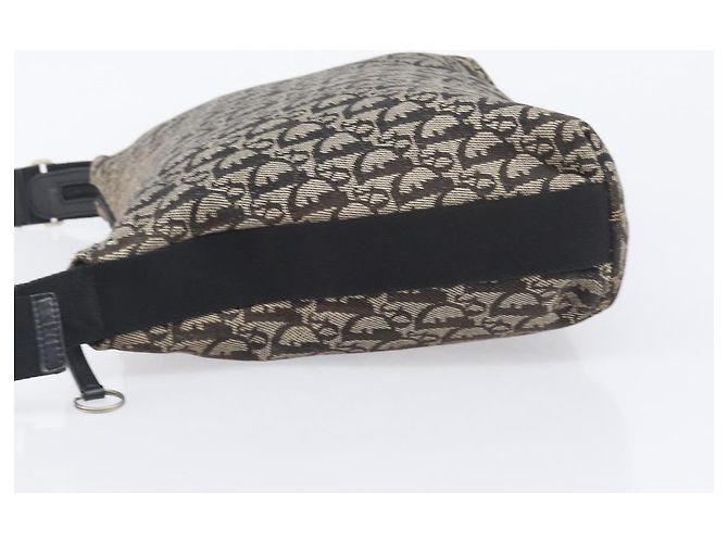 Sac à épaule Christian Dior Trotter Canvas Noir Argent Auth 207429 Argenté - vue 4