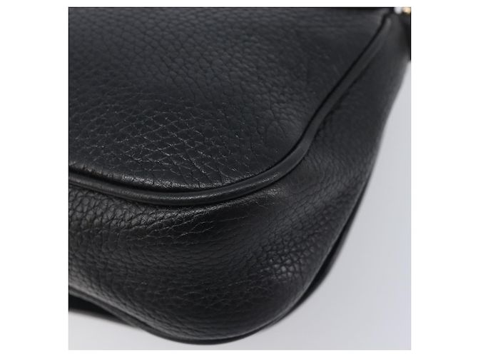 Borsa a tracolla GUCCI Soho Chain in pelle nera e oro 536224 Auth 207417V Nero D'oro - vista 16