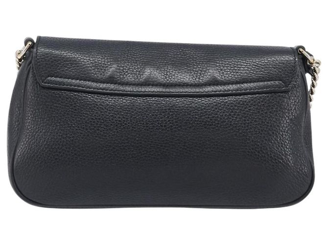 Borsa a tracolla GUCCI Soho Chain in pelle nera e oro 536224 Auth 207417V Nero D'oro - vista 2