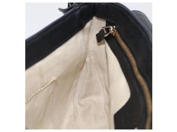 Borsa a tracolla GUCCI Soho Chain in pelle nera e oro 536224 Auth 207417V Nero D'oro - vista 20