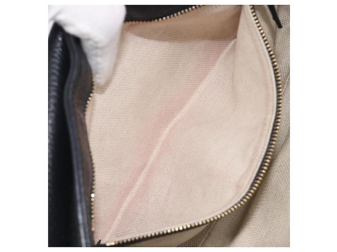 Borsa a tracolla GUCCI Soho Chain in pelle nera e oro 536224 Auth 207417V Nero D'oro - vista 22