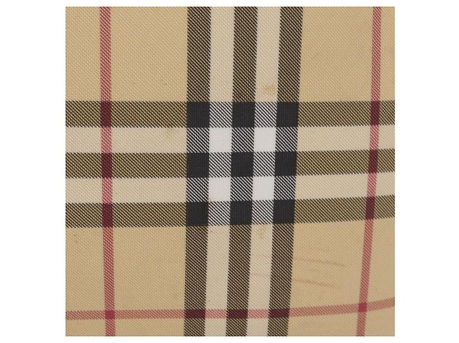 BURBERRY Nova Check Handtasche PVC Beige Silver Auth 205331 Silber - Ansicht 2