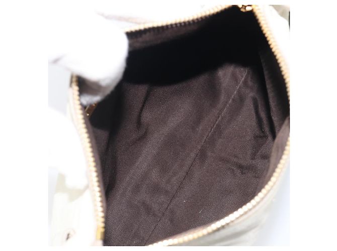 Borsa a mano Miu Miu in pelle bianca e oro Auth hk4200V Bianco D'oro - vista 11