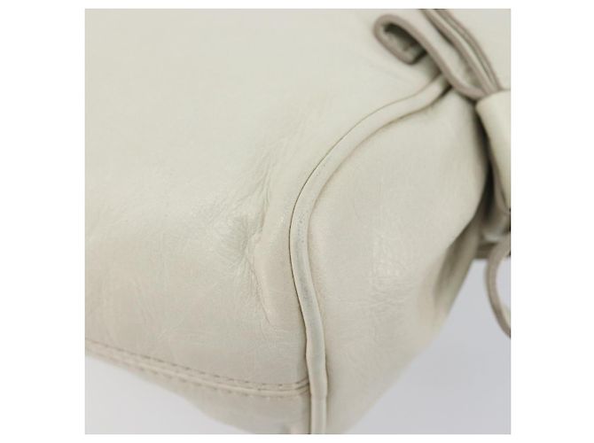 Borsa a mano Miu Miu in pelle bianca e oro Auth hk4200V Bianco D'oro - vista 16