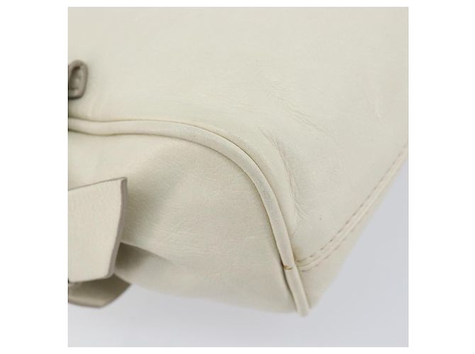 Borsa a mano Miu Miu in pelle bianca e oro Auth hk4200V Bianco D'oro - vista 17