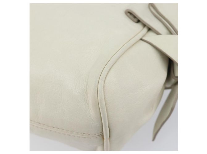 Borsa a mano Miu Miu in pelle bianca e oro Auth hk4200V Bianco D'oro - vista 18