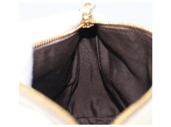 Borsa a mano Miu Miu in pelle bianca e oro Auth hk4200V Bianco D'oro - vista 23