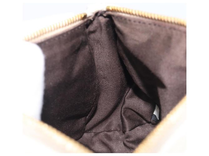 Borsa a mano Miu Miu in pelle bianca e oro Auth hk4200V Bianco D'oro - vista 24