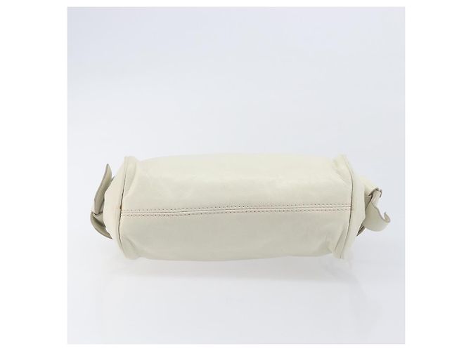 Borsa a mano Miu Miu in pelle bianca e oro Auth hk4200V Bianco D'oro - vista 5