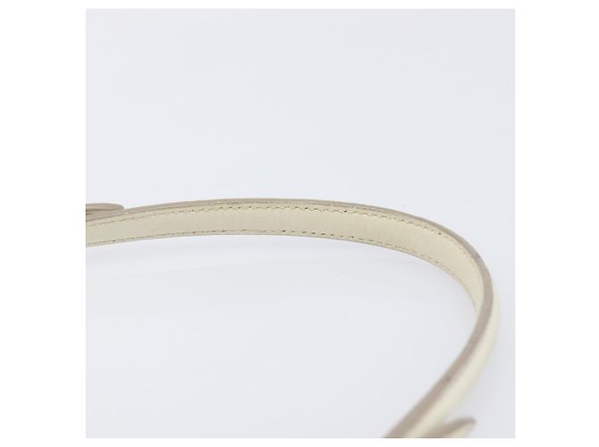 Borsa a mano Miu Miu in pelle bianca e oro Auth hk4200V Bianco D'oro - vista 8