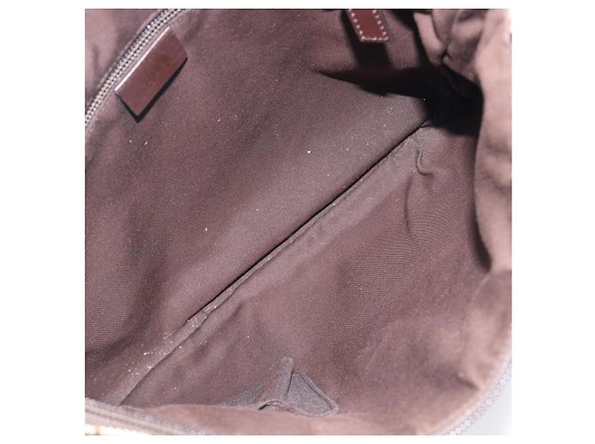 Borsa a tracolla GUCCI GG Canvas Beige Silver 145857 Auth LN086V Argento - vista 10