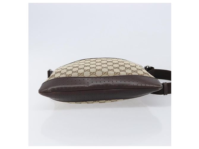 Borsa a tracolla GUCCI GG Canvas Beige Silver 145857 Auth LN086V Argento - vista 5