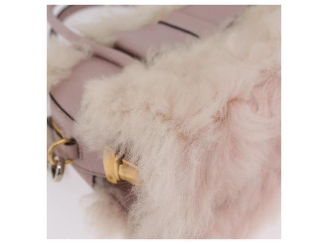Borsa a Mano Miu Miu Mouton 2way Pink Gold Auth 167728M Rosa D'oro - vista 16
