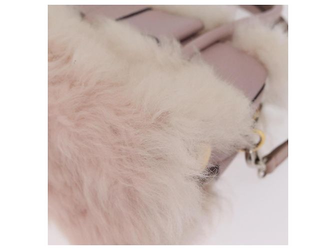 Borsa a Mano Miu Miu Mouton 2way Pink Gold Auth 167728M Rosa D'oro - vista 17