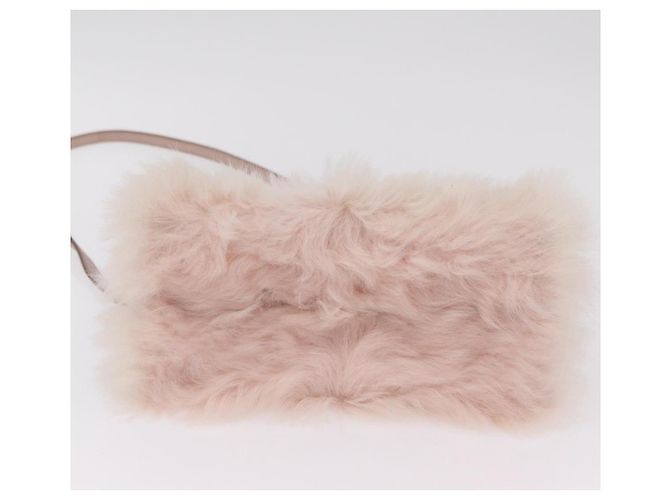 Borsa a Mano Miu Miu Mouton 2way Pink Gold Auth 167728M Rosa D'oro - vista 5