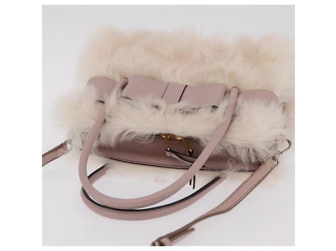 Borsa a Mano Miu Miu Mouton 2way Pink Gold Auth 167728M Rosa D'oro - vista 6