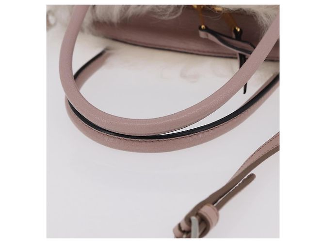 Borsa a Mano Miu Miu Mouton 2way Pink Gold Auth 167728M Rosa D'oro - vista 7