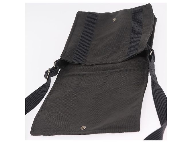 Hermès HERMES Her Line Bassus PM Borsa a tracolla Canvas Gray Silver Auth 206771A Marrone Argento - vista 18