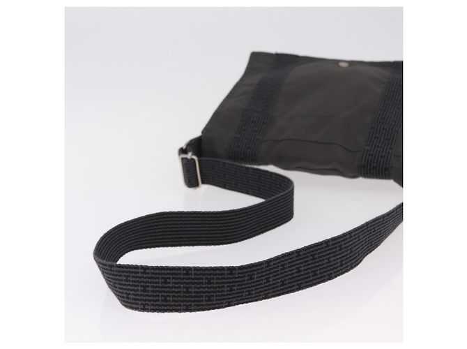 Hermès HERMES Her Line Bassus PM Borsa a tracolla Canvas Gray Silver Auth 206771A Marrone Argento - vista 7